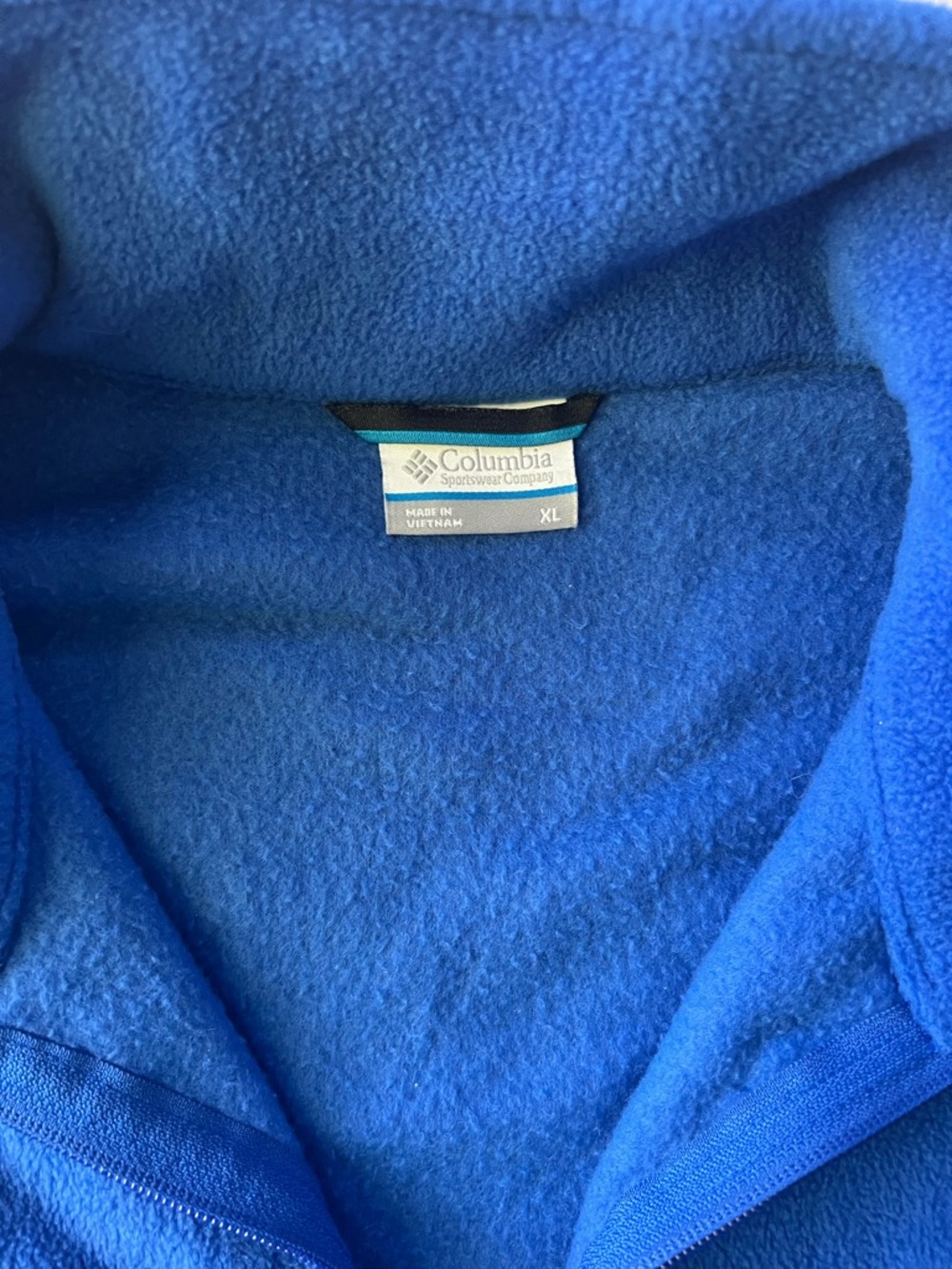 Columbia Men's KU Jayhawks Full-Zip Fleece Blue Jacket | Size XL - Picture 5 of 11